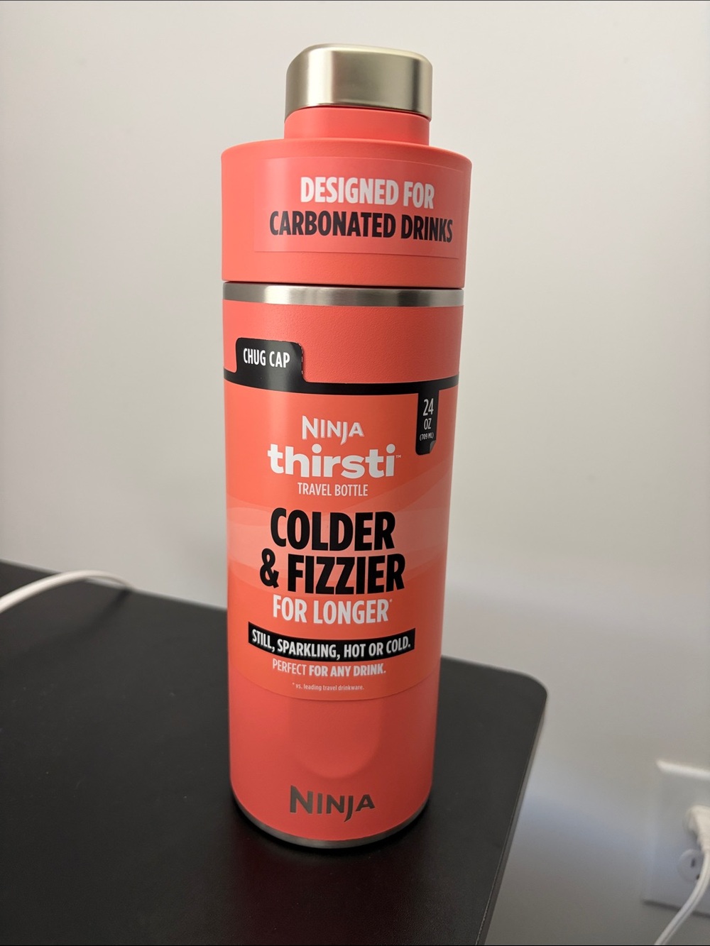 Ninja Thirsti Travel Bottle – Coral